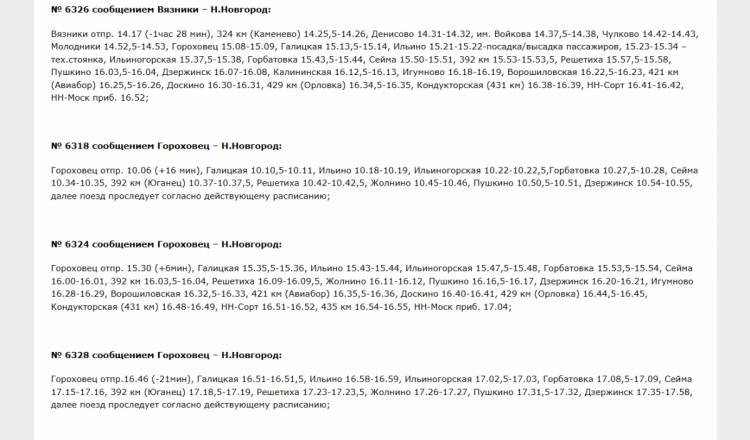 Расписание нескольких электричек изменится в Нижегородской области в мае - фото 8